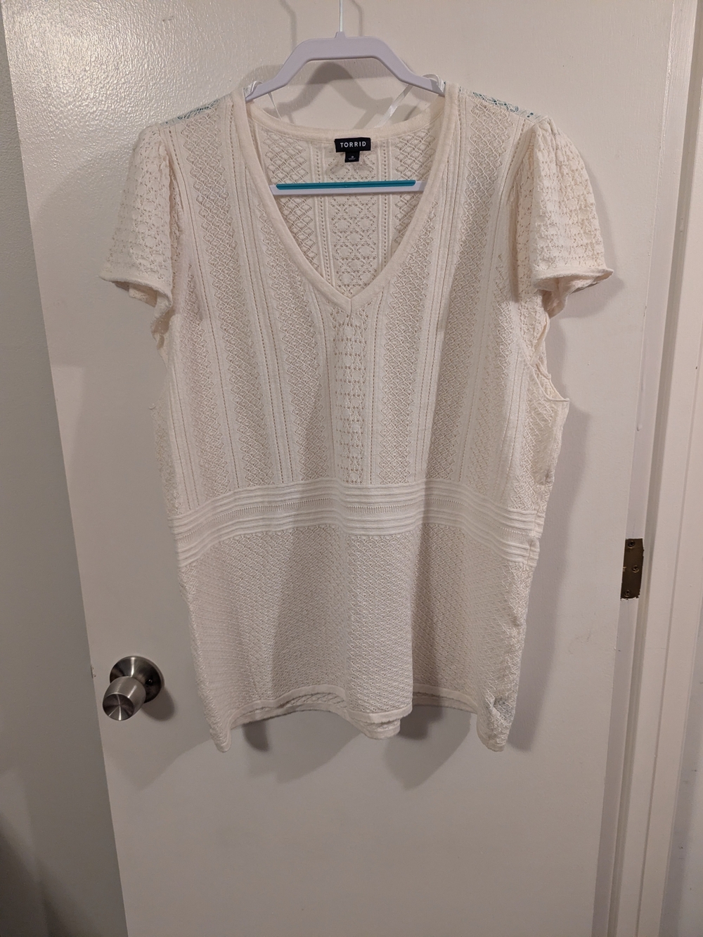 torrid Cream V-Neck Sweater